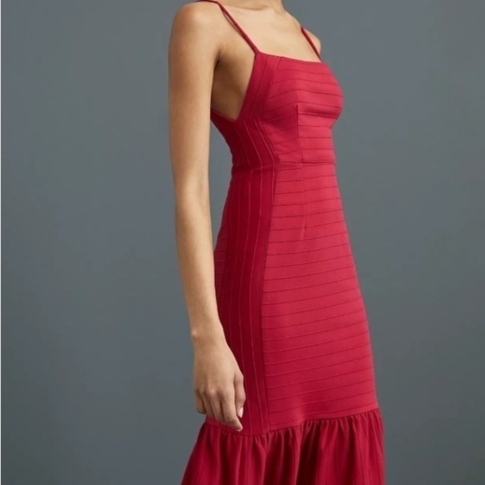 NWOT Hutch Anthropologie Red Midi Dress